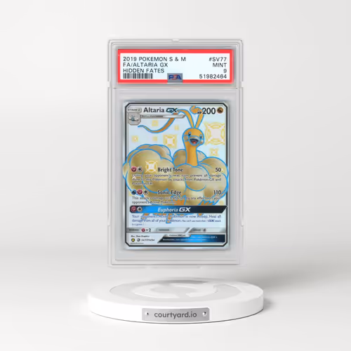 2019 Pokémon Sun & Moon Hidden Fates #SV77 Altaria GX - Holo Full Art (PSA 9 MINT)