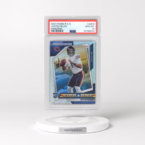 2021 Panini Rookies & Stars Airborne #AB19 Justin Fields (PSA 10 GEM MINT)