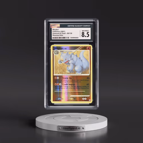 2007 Diamond & Pearl #60/130 Rhydon - Reverse Holo (CGC 8.5 NM-MT+)