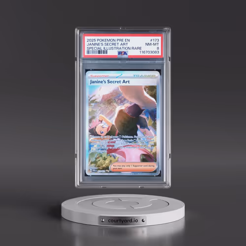 2025 Pokémon Pre EN-Prismatic Evolutions #173 Janine's Secret Art - Special Illustration Rare (PSA 8