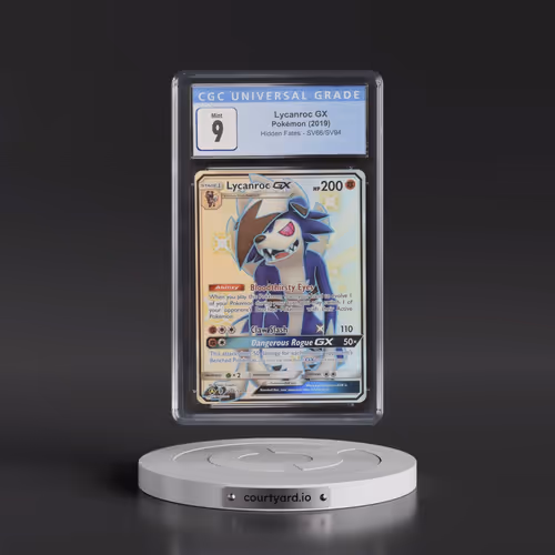 2019 Hidden Fates #SV66/SV94 Lycanroc GX - Shiny Vault Holo (CGC 9 MINT)