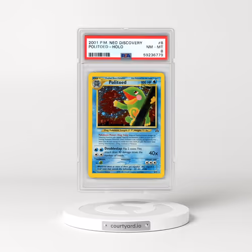 2001 Pokémon Neo Discovery #8 Politoed - Holo (PSA 8 NM-MT)