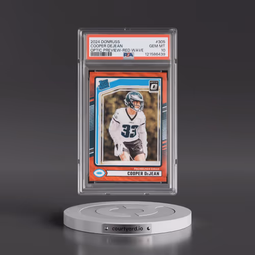 2024 Panini Donruss #305 Cooper Dejean - Optic Preview-Red Wave (PSA 10 GEM MINT)