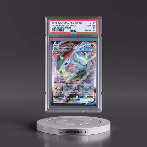 2022 Pokémon Sword & Shield Vstar Universe #108 Rayquaza Vmax - Full Art (PSA 10 GEM MINT)