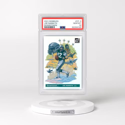 2021 Panini Donruss Downtown #DT-4 Joe Namath (PSA 10 GEM MINT)