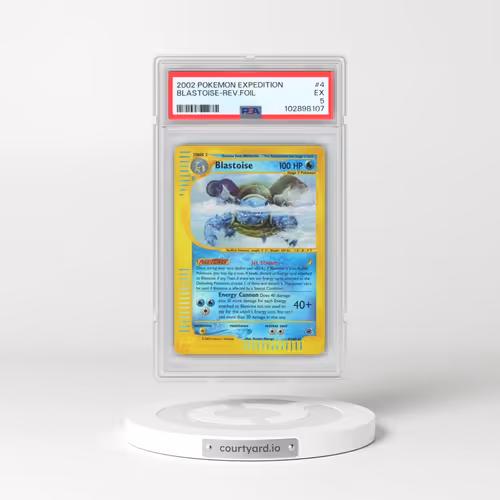 2002 Pokémon Expedition #4 Blastoise - Reverse Foil (PSA 5 EX)