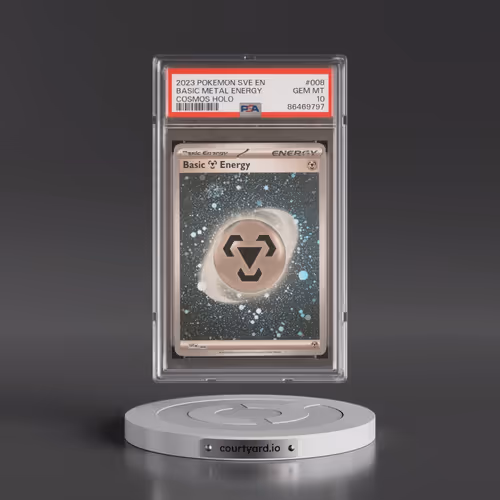 2023 Pokémon Sve EN-Basic Energies #008 Basic Metal Energy - Cosmos Holo (PSA 10 GEM MINT)