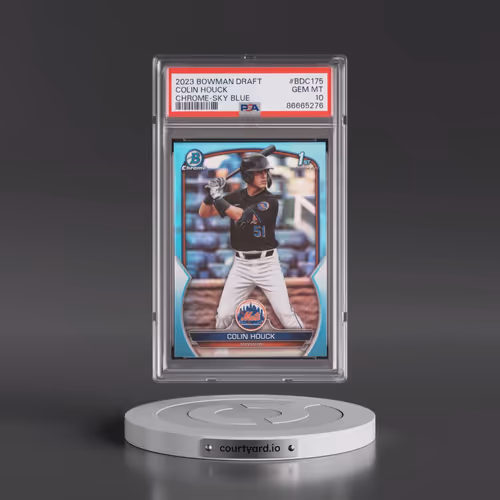2023 Bowman Draft #BDC175 Colin Houck - Chrome-Sky Blue Refractor (PSA 10 GEM MINT)