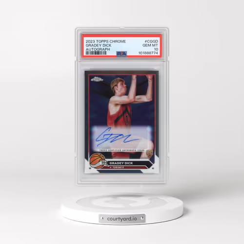 2023 Topps Chrome Topps Chrome Autographs #CGGD Gradey Dick (PSA 10 GEM MINT)
