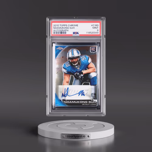 2010 Topps Chrome #C160 Ndamukong Suh - Autograph (PSA 9 MINT)