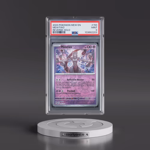 2023 Pokémon Mew EN-151 #150 Mewtwo - Reverse Holo (PSA 9 MINT)