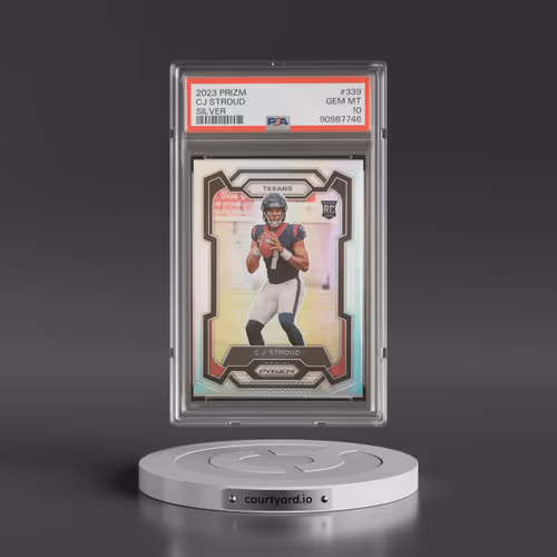 2023 Panini Prizm #339 CJ Stroud - Silver Prizm (PSA 10 GEM MINT)