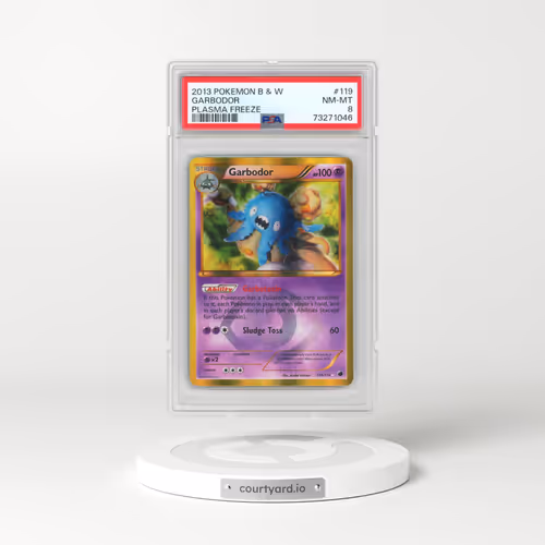 2013 Pokémon Black & White Plasma Freeze #119 Garbodor (PSA 8 NM-MT)