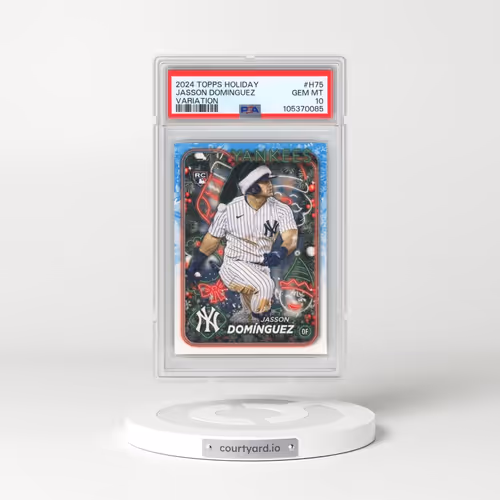 2024 Topps Holiday #H75 Jasson Dominguez - Variation (PSA 10 GEM MINT)