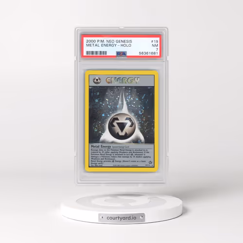 2000 Pokémon Neo Genesis #19 Metal Energy - Holo (PSA 7 NM)