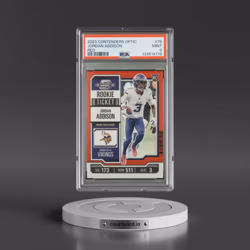 2023 Panini Contenders Optic #78 Jordan Addison - Red (PSA 9 MINT)