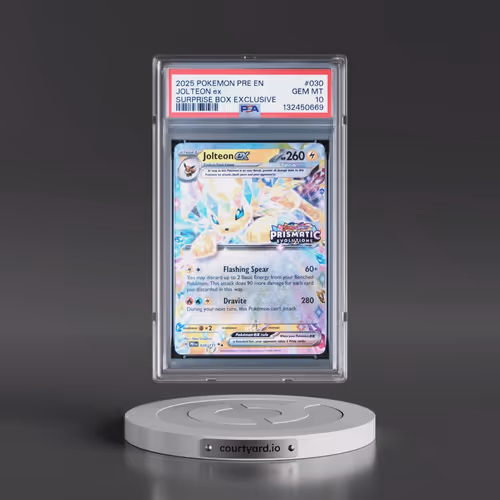 2025 Pokémon Pre EN-Prismatic Evolutions #030 Jolteon EX - Holo Surprise Box Exclusive (PSA 10 GEM M