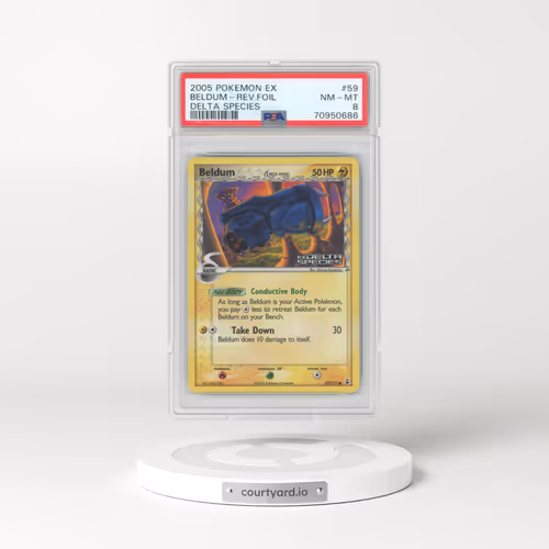 2005 Pokémon EX Delta Species #59 Beldum - Reverse Foil (PSA 8 NM-MT)