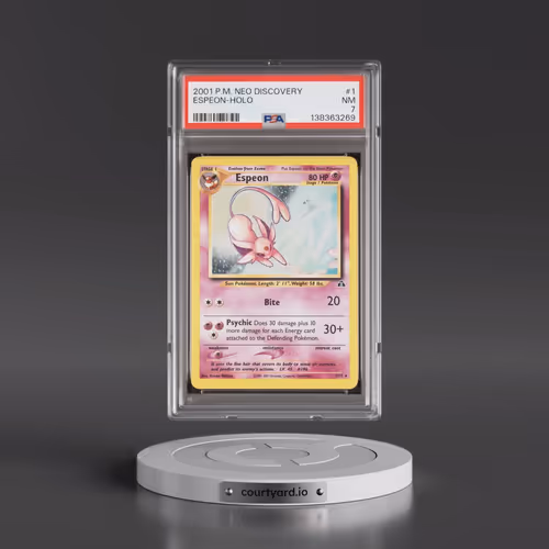 2001 Pokémon Neo Discovery #1 Espeon - Holo (PSA 7 NM)