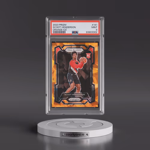 2023 Panini Prizm #141 Scoot Henderson - Orange Ice (PSA 9 MINT)