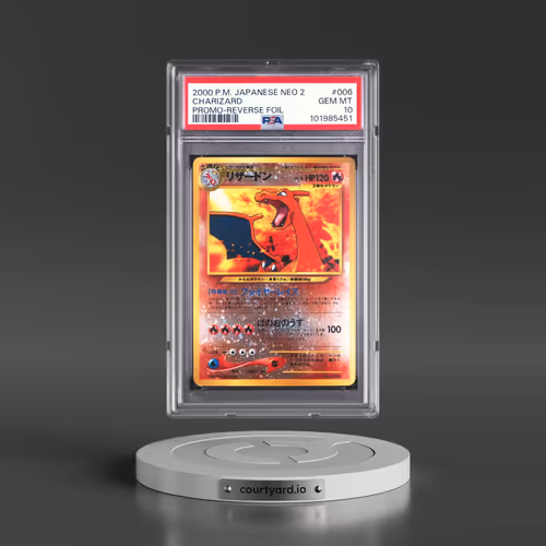 2000 Pokémon Neo 2 Promo #006 Charizard - Reverse Foil (PSA 10 GEM MINT)