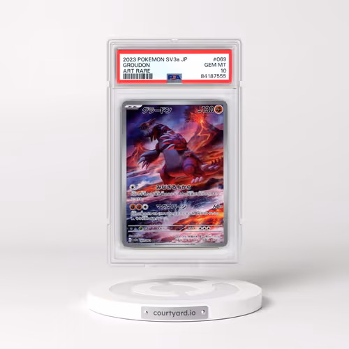 2023 Pokémon Sv3a-Raging Surf #069 Groudon - Art Rare (PSA 10 GEM MINT)