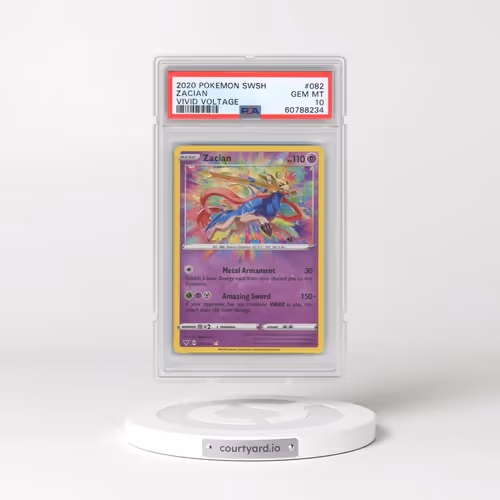 2020 Pokémon Sword & Shield Vivid Voltage #082 Zacian (PSA 10 GEM MINT)