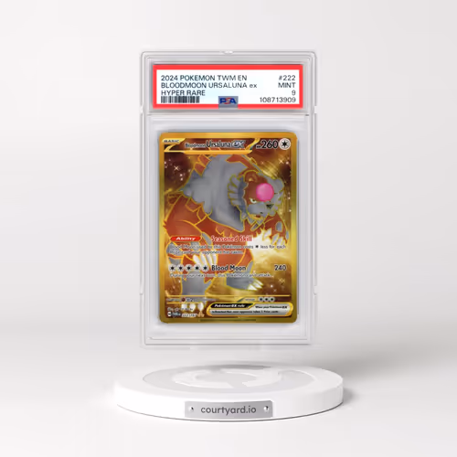 2024 Pokémon Twm EN-Twilight Masquerade #222 Bloodmoon Ursaluna EX - Holo Hyper Rare (PSA 9 MINT)