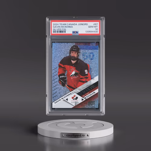 2024 Upper Deck Team Canada Juniors #87 Gavin Mckenna - Silver Foil (PSA 10 GEM MINT)