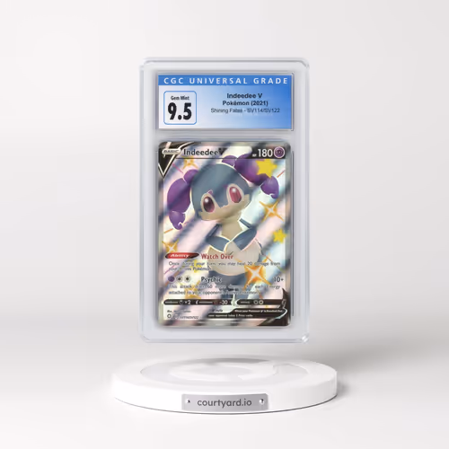 2021 Shining Fates #SV114/SV122 Indeedee V - Shiny Vault Holo (CGC 10 GEM MINT)