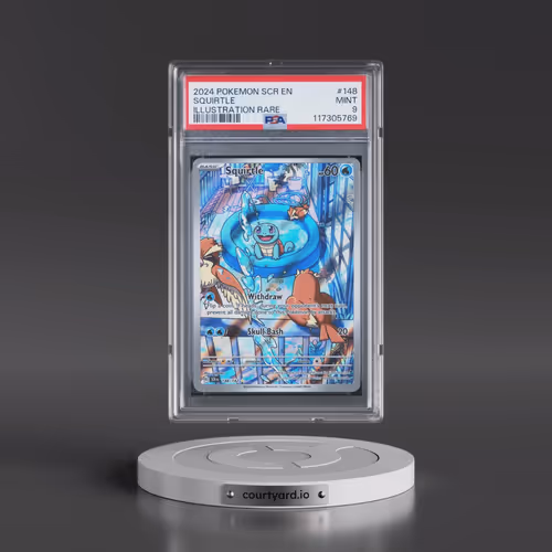 2024 Pokémon Scr EN-Stellar Crown #148 Squirtle - Illustration Rare (PSA 9 MINT)