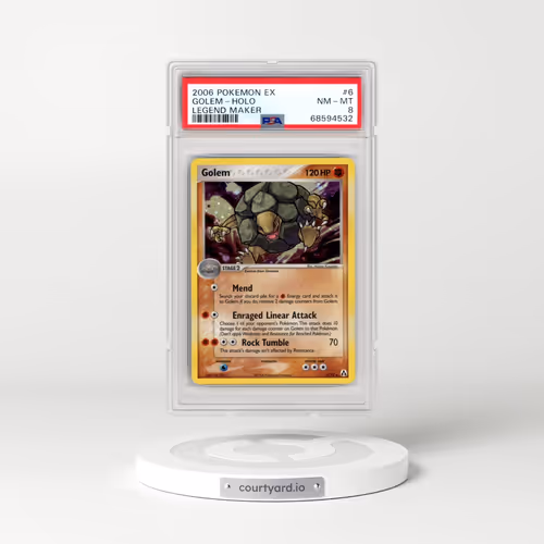 2006 Pokémon EX Legend Maker #6 Golem - Holo (PSA 8 NM-MT)