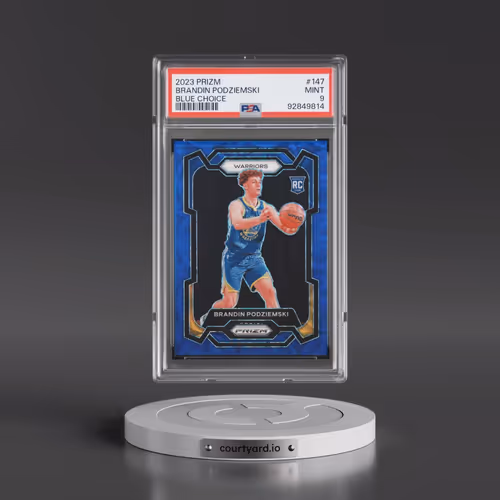 2023 Panini Prizm #147 Brandin Podziemski - Blue Choice (PSA 9 MINT)