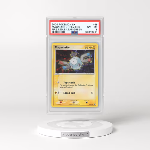 2004 Pokémon EX Fire Red & Leaf Green #68 Magnemite - Reverse Foil (PSA 8 NM-MT)