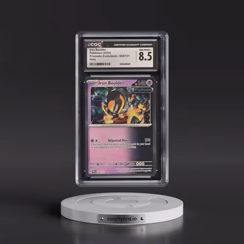 2024 Prismatic Evolutions - PRE EN #046/131 Iron Boulder - Holo (CGC 8.5 NM-MT+)