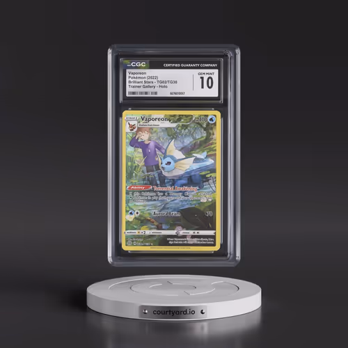 2022 Brilliant Stars #TG02/TG30 Vaporeon - Trainer Gallery Holo (CGC 10 GEM MINT)