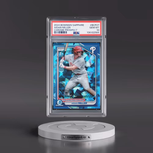 2024 Bowman Sapphire Edition Chrome Prospects #BCP27 Aidan Miller (PSA 10 GEM MINT)