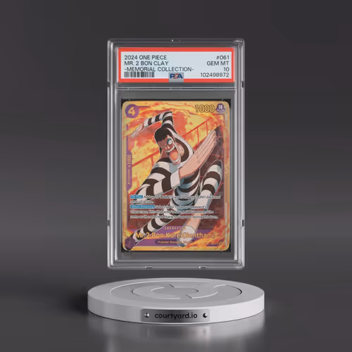 2024 One Piece Extra Booster -Memorial Collection #061 Mr. 2 Bon Clay (PSA 10 GEM MINT)
