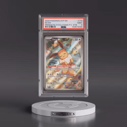2025 Pokémon Svp EN-SV Black Star Promo #173 Eevee - Prismatic Evolutions Pokemon Center Elite Train