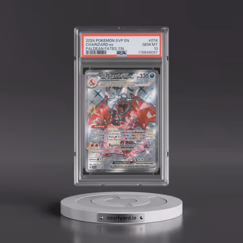 2024 Pokémon Svp EN-SV Black Star Promo #074 Charizard EX - Holo Paldean Fates Tin (PSA 10 GEM MINT)