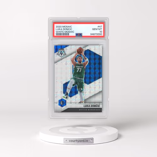2020 Panini Mosaic #47 Luka Doncic - White Mosaic (PSA 10 GEM MINT)