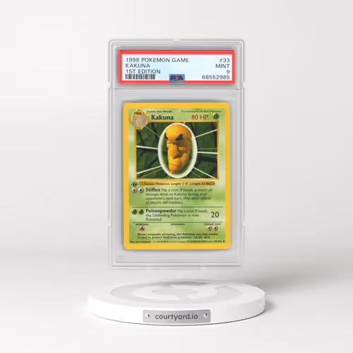 1999 Pokémon Game #33 Kakuna - 1st Edition (PSA 9 MINT)