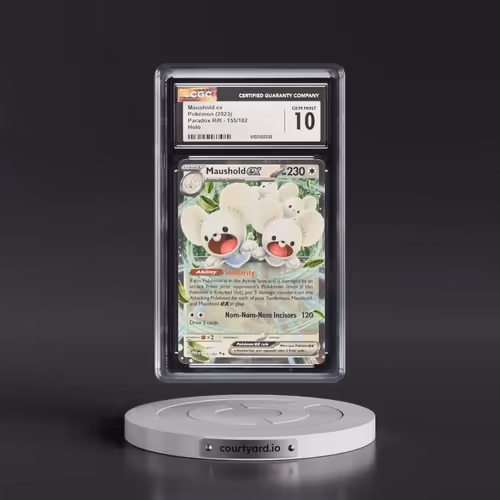 2023 Pokémon Par EN-Paradox Rift #155 Maushold EX - Holo (CGC 10 GEM MINT)