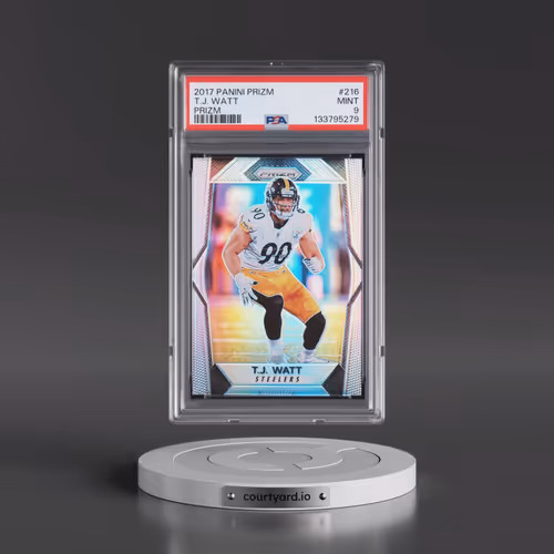 2017 Panini Prizm #216 T.J. Watt - Prizm (PSA 9 MINT)