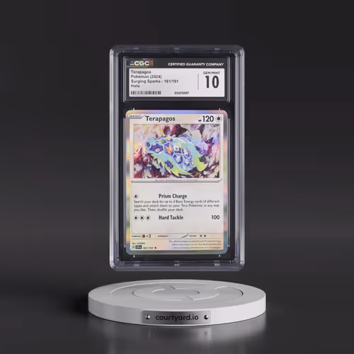 2024 Pokémon Ssp EN-Surging Sparks #161 Terapagos (CGC 10 GEM MINT)