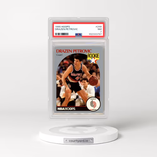 1990 Hoops #248 Drazen Petrovic (PSA 7 NM)