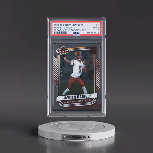2024 Panini Clearly Donruss Clearly the Rookies #2 Jayden Daniels - Red (PSA 9 MINT)