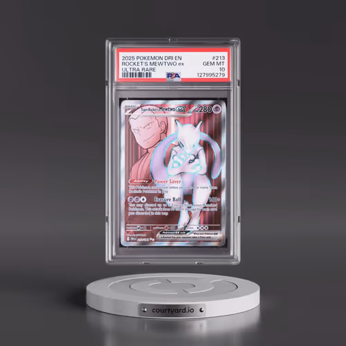 2025 Pokémon Dri EN-Destined Rivals #213 Team Rocket's Mewtwo EX - Holo Ultra Rare (PSA 10 GEM MINT)