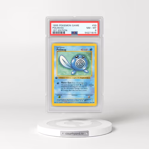 1999 Pokémon Game #59 Poliwag - 1st Edition (PSA 8 NM-MT)