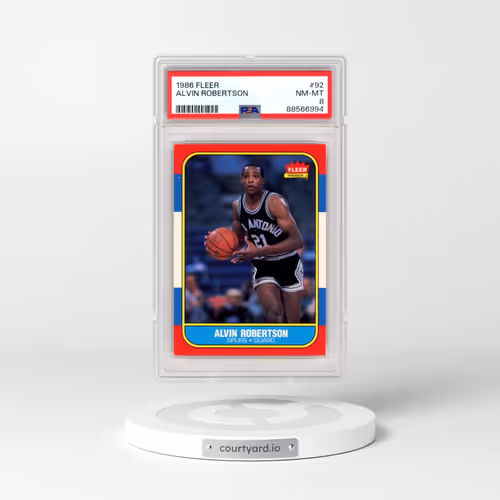 1986 Fleer #92 Alvin Robertson (PSA 8 NM-MT)
